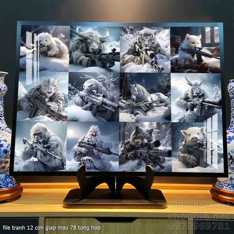 file tranh 12 con giap mau 78 tong hop