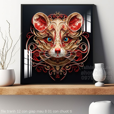 file tranh 12 con giap mau 8 01 con chuot ti