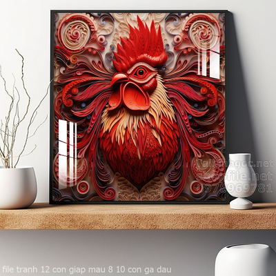 file tranh 12 con giap mau 8 10 con ga dau