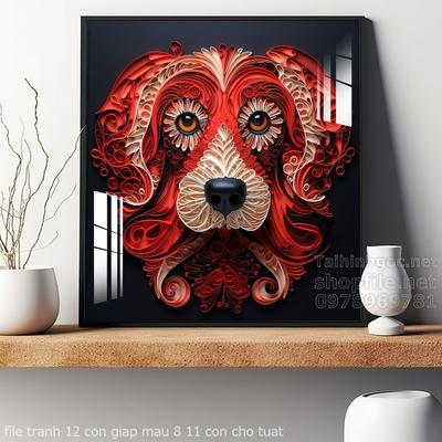 file tranh 12 con giap mau 8 11 con cho tuat