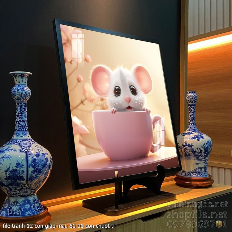 file tranh 12 con giap mau 80 01 con chuot ty
