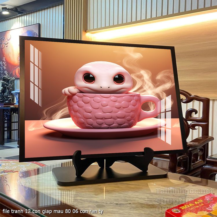 file tranh 12 con giap mau 80 06 con ran ty