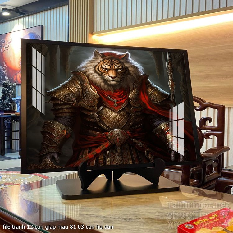 file tranh 12 con giap mau 81 03 con ho dan