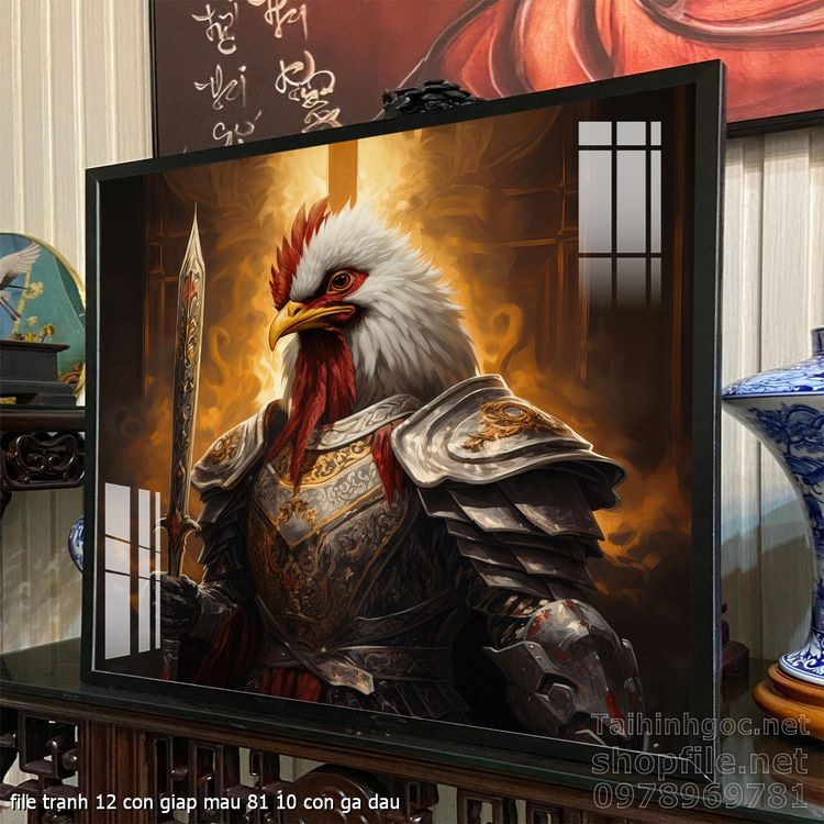 file tranh 12 con giap mau 81 10 con ga dau
