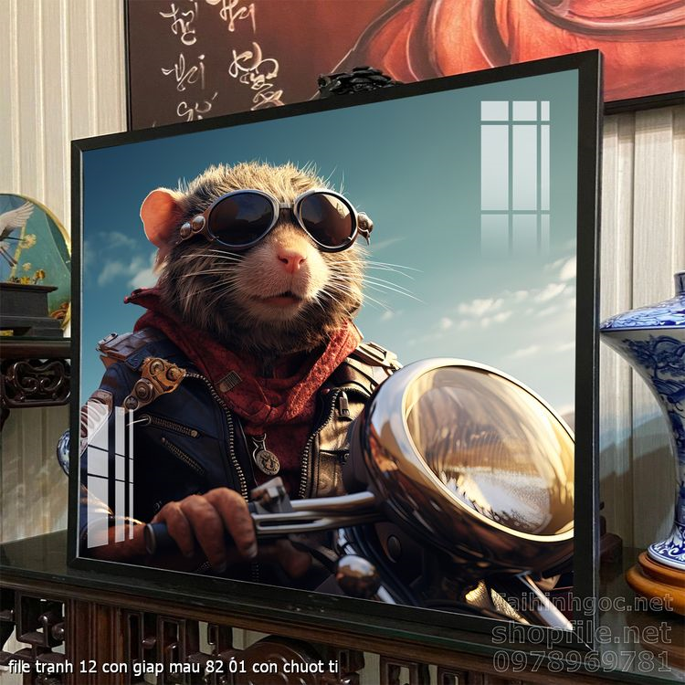file tranh 12 con giap mau 82 01 con chuot ty