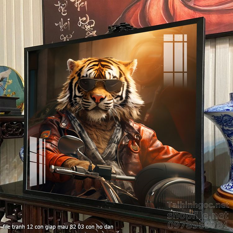 file tranh 12 con giap mau 82 03 con ho dan