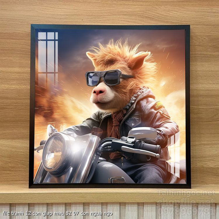 file tranh 12 con giap mau 82 07 con ngua ngo