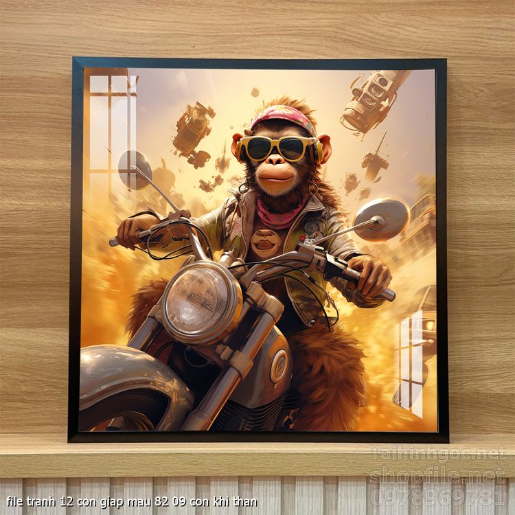 file tranh 12 con giap mau 82 09 con khi than