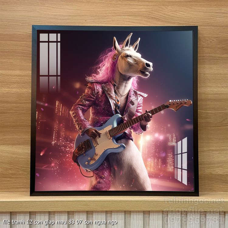 file tranh 12 con giap mau 83 07 con ngua ngo