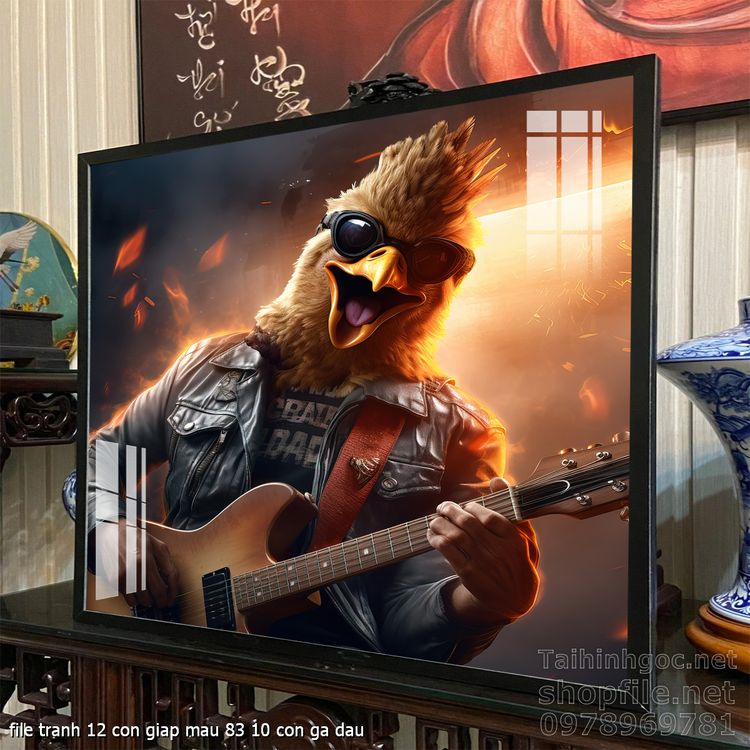 file tranh 12 con giap mau 83 10 con ga dau