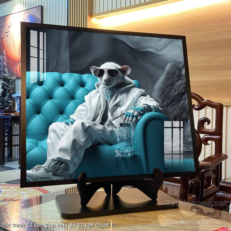 file tranh 12 con giap mau 84 01 con chuot ty