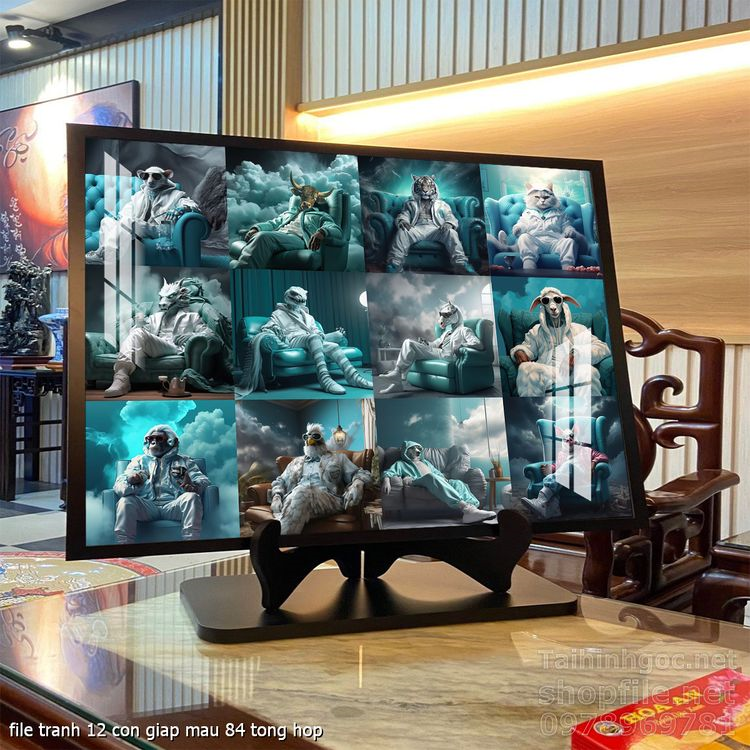 file tranh 12 con giap mau 84 tong hop