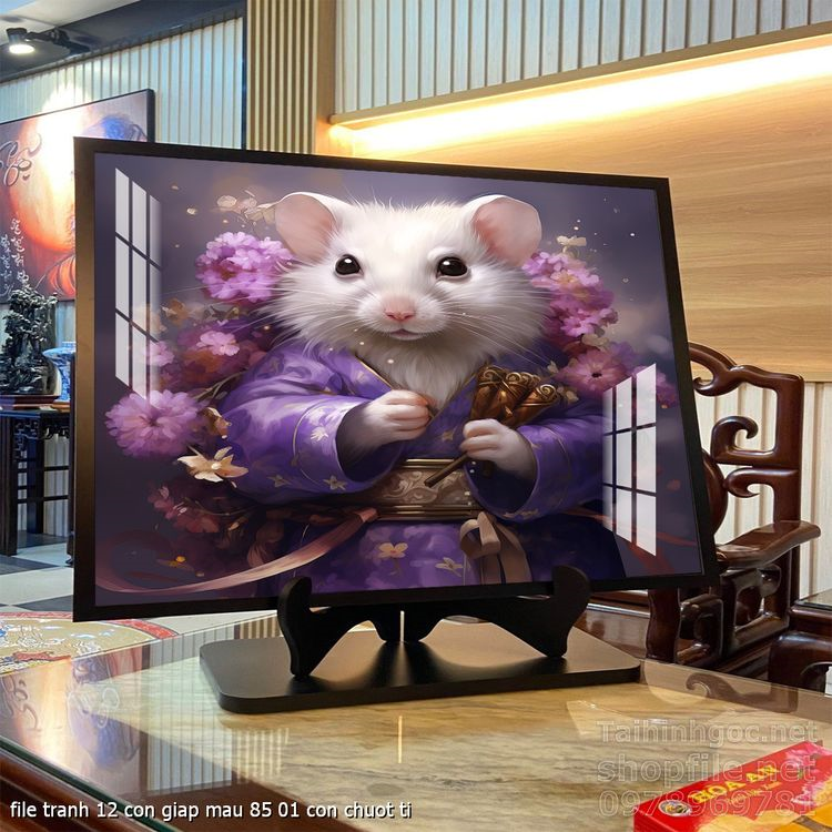 file tranh 12 con giap mau 85 01 con chuot ty