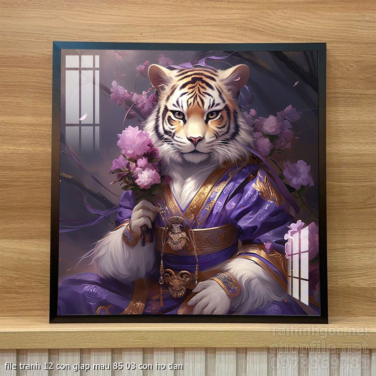 file tranh 12 con giap mau 85 03 con ho dan