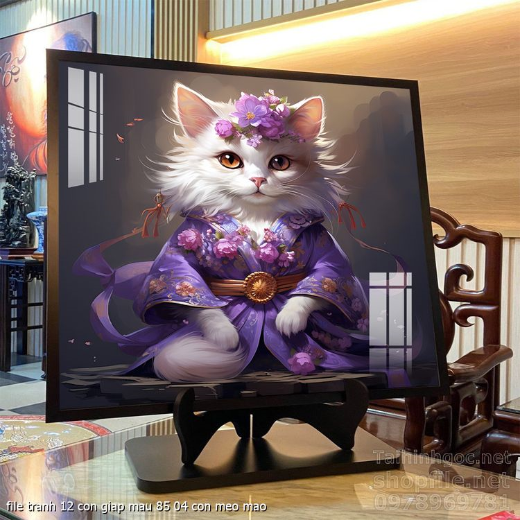 file tranh 12 con giap mau 85 04 con meo mao