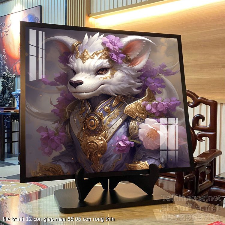 file tranh 12 con giap mau 85 05 con rong thin