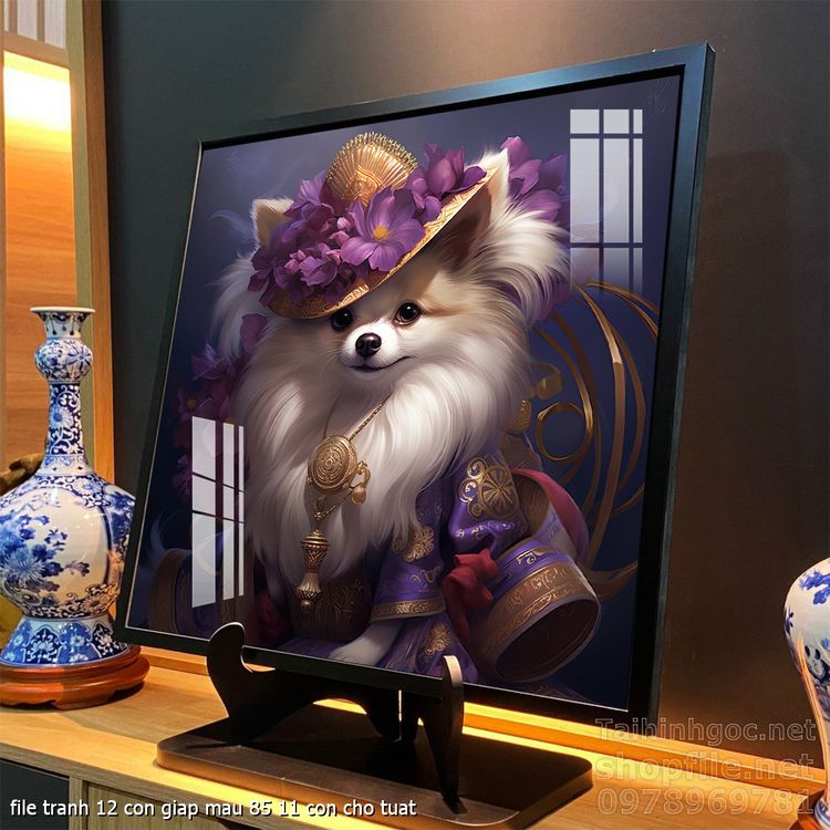 file tranh 12 con giap mau 85 11 con cho tuat