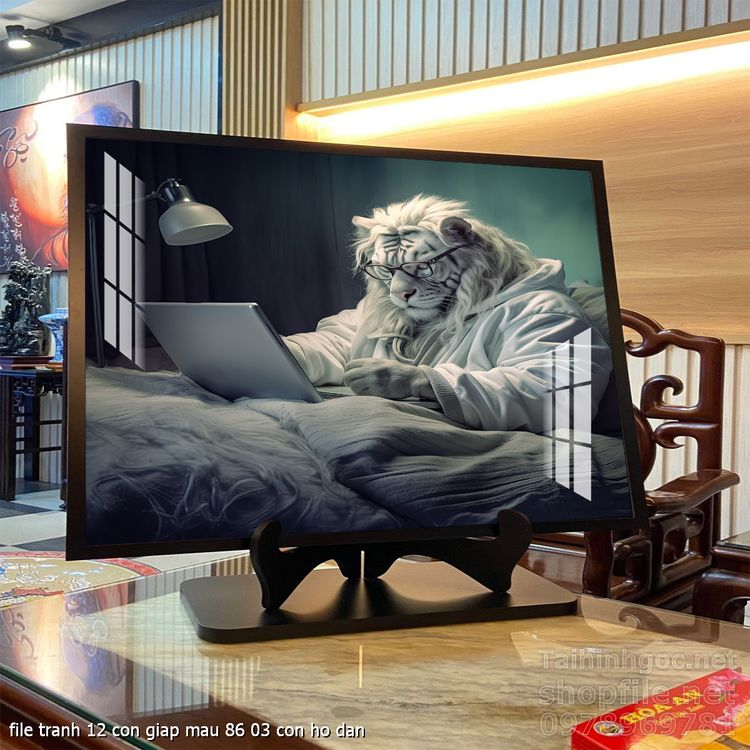 file tranh 12 con giap mau 86 03 con ho dan