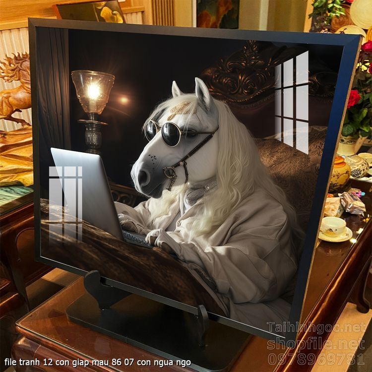 file tranh 12 con giap mau 86 07 con ngua ngo