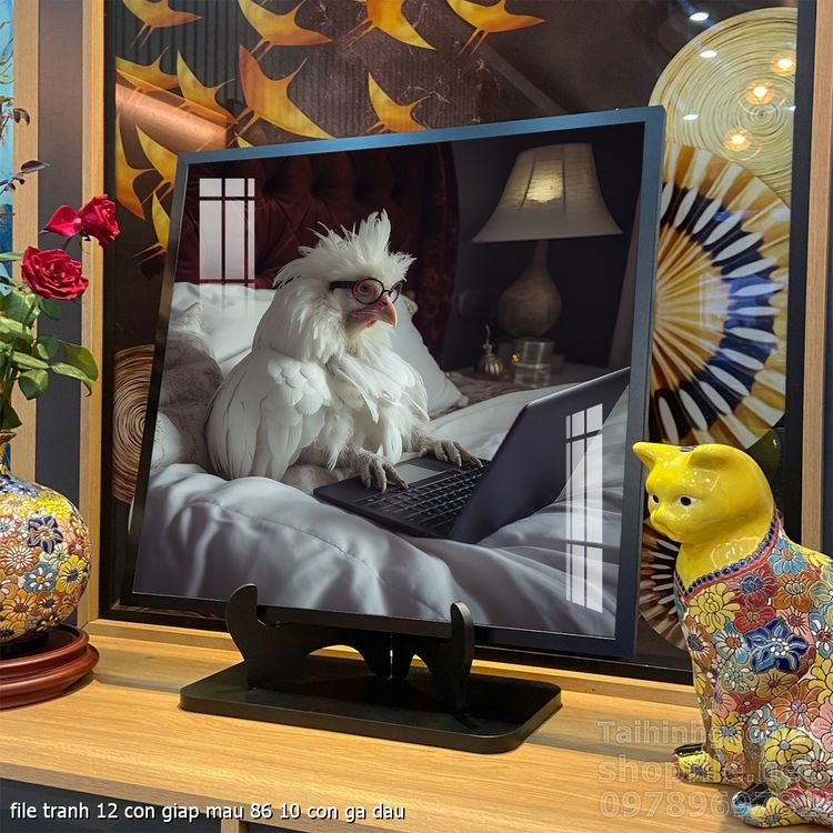 file tranh 12 con giap mau 86 10 con ga dau