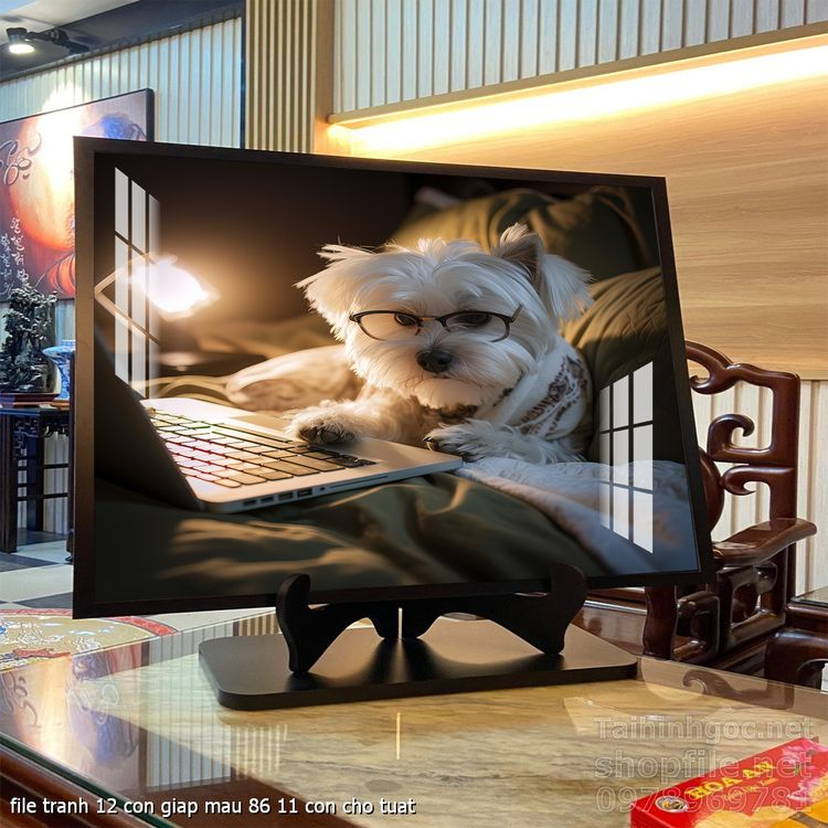 file tranh 12 con giap mau 86 11 con cho tuat