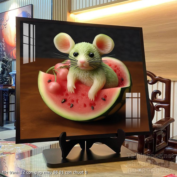 file tranh 12 con giap mau 88 01 con chuot ty