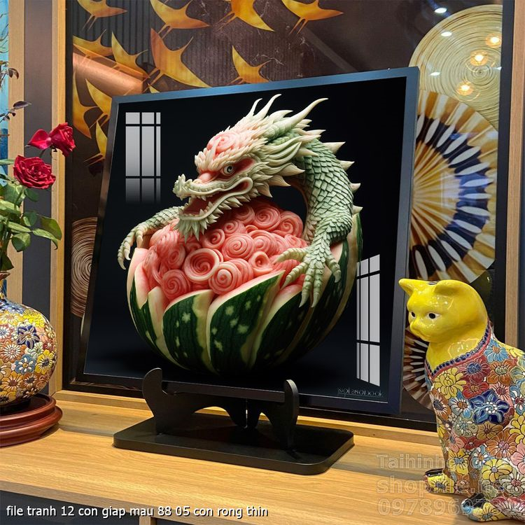 file tranh 12 con giap mau 88 05 con rong thin