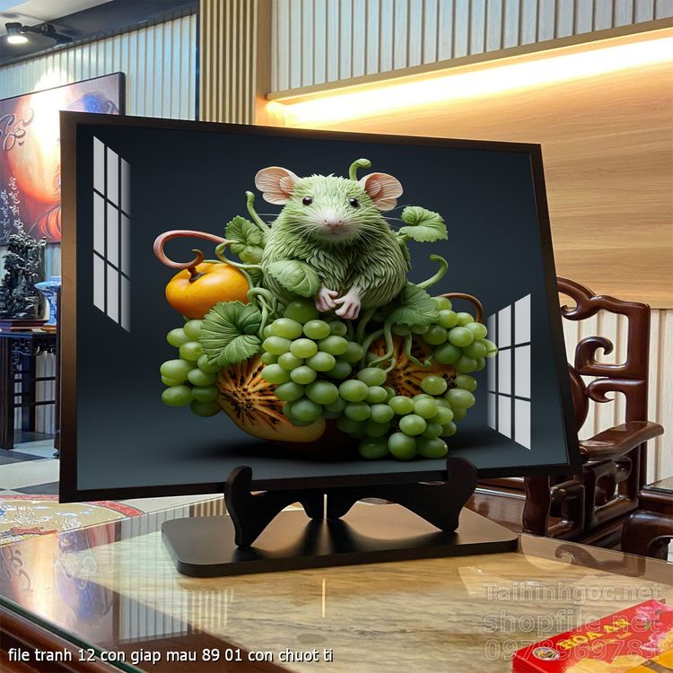 file tranh 12 con giap mau 89 01 con chuot ty