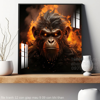 file tranh 12 con giap mau 9 09 con khi than