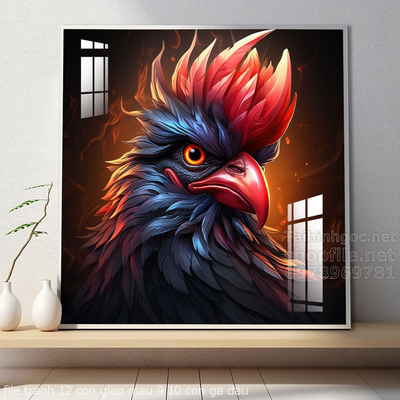 file tranh 12 con giap mau 9 10 con ga dau