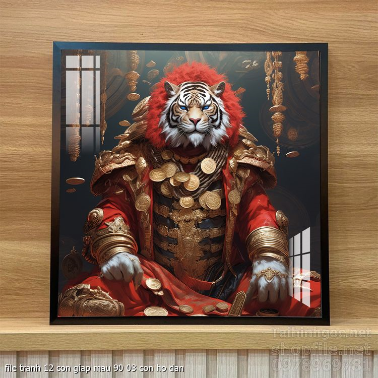 file tranh 12 con giap mau 90 03 con ho dan