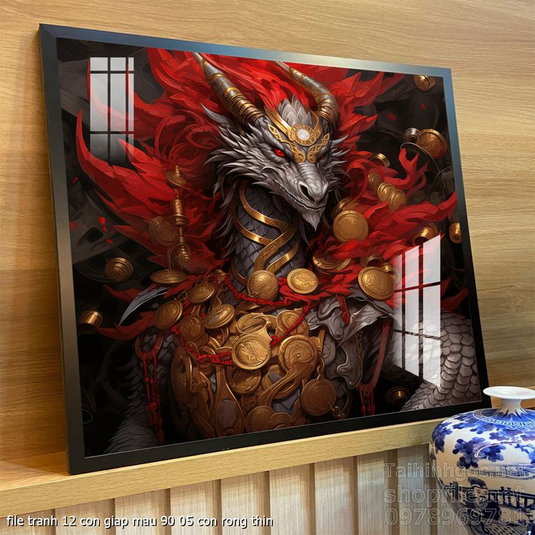 file tranh 12 con giap mau 90 05 con rong thin