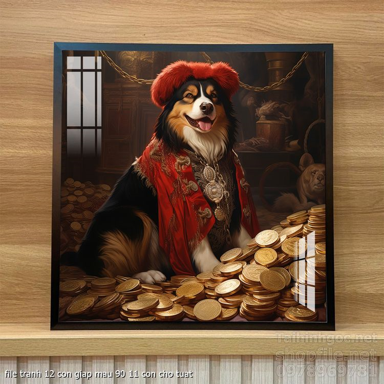 file tranh 12 con giap mau 90 11 con cho tuat