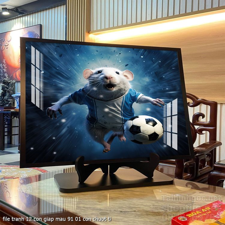 file tranh 12 con giap mau 91 01 con chuot ty