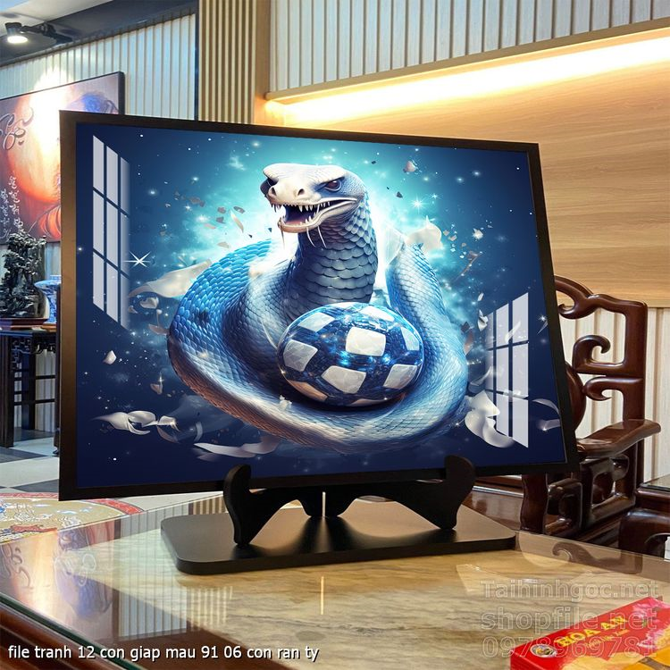 file tranh 12 con giap mau 91 06 con ran ty