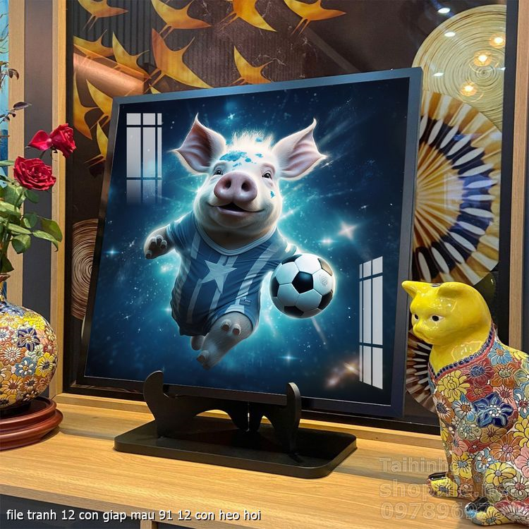 file tranh 12 con giap mau 91 12 con heo hoi