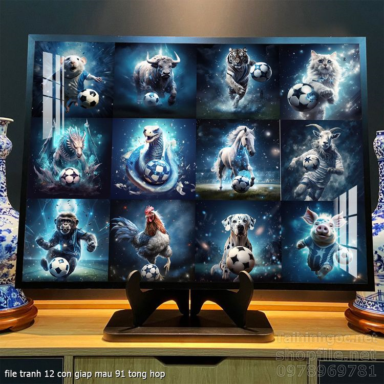 file tranh 12 con giap mau 91 tong hop