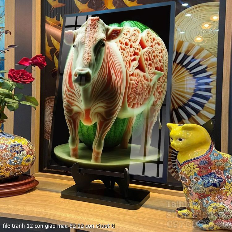 file tranh 12 con giap mau 92 02 con chuot ty