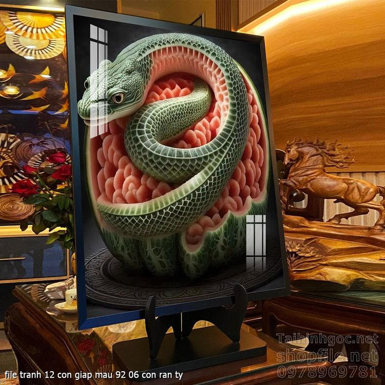 file tranh 12 con giap mau 92 06 con ran ty