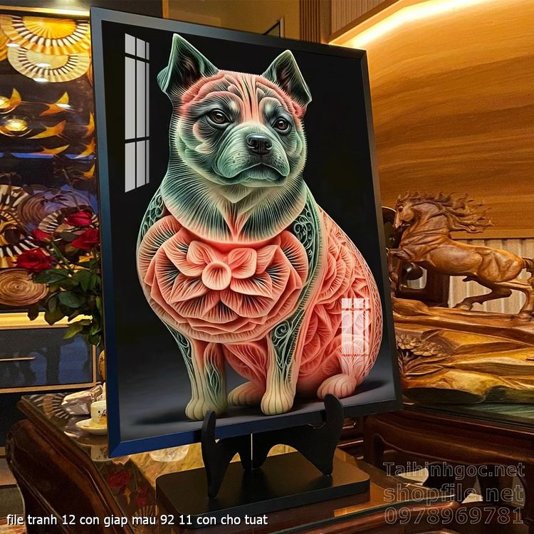 file tranh 12 con giap mau 92 11 con cho tuat