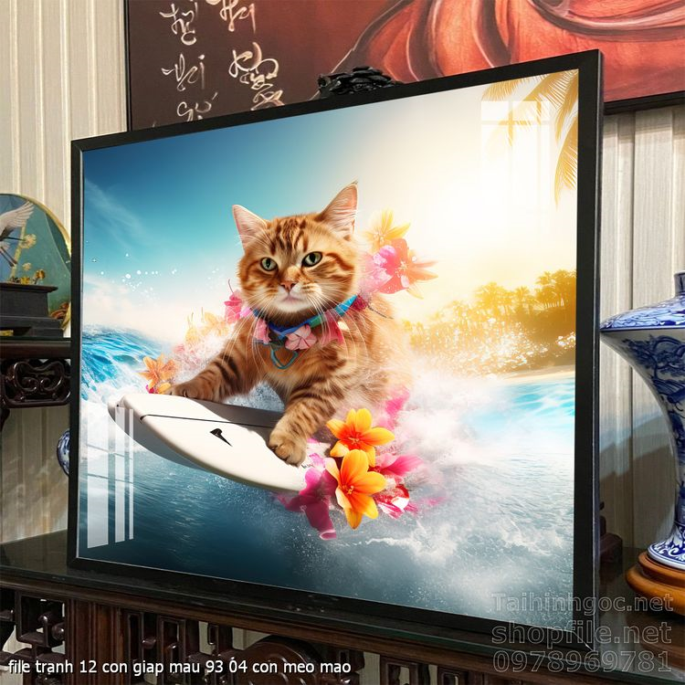 file tranh 12 con giap mau 93 04 con meo mao