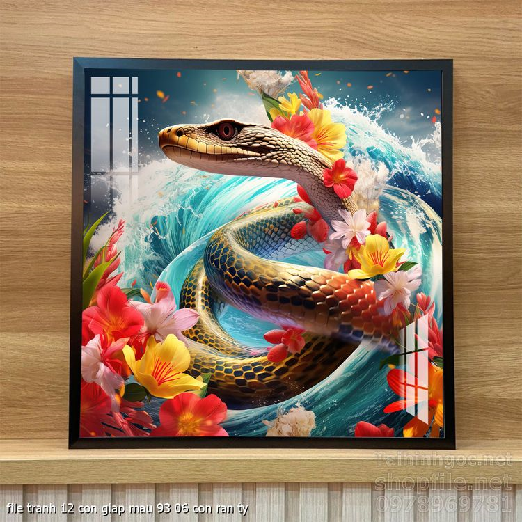 file tranh 12 con giap mau 93 06 con ran ty