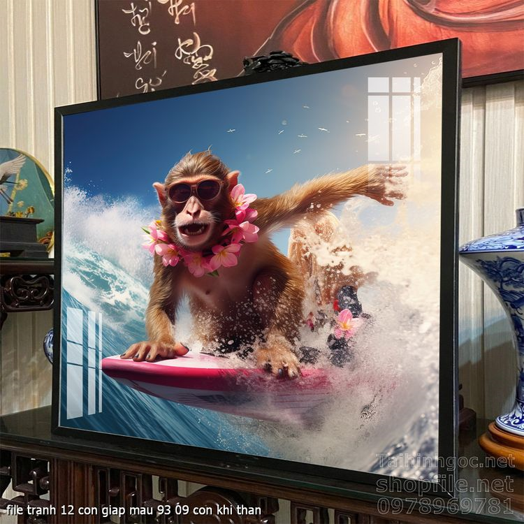 file tranh 12 con giap mau 93 09 con khi than