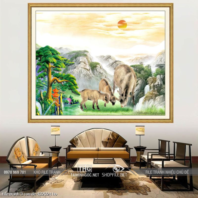 file tranh 3 con de 432024 ho