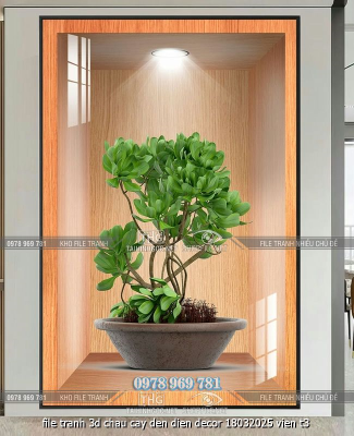 file tranh 3d chau cay den dien decor 18032025 vien t3