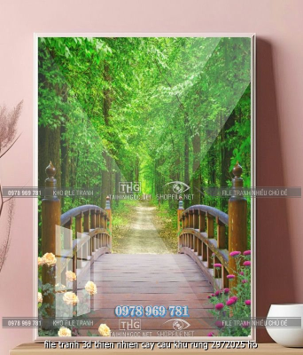 file tranh 3d thien nhien cay cau khu rung 2972025 ho
