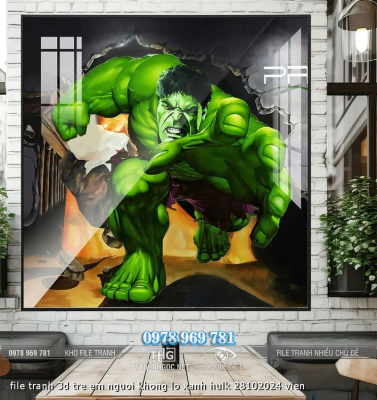 file tranh 3d tre em nguoi khong lo xanh hulk 28102024 vien