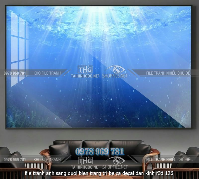 file tranh anh sang duoi bien trang tri be ca decal dan kinh r3d 126