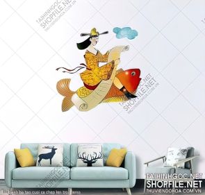 file tranh ba tao cuoi ca chep len troi