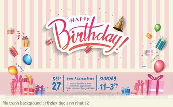 file tranh background birthday tiec sinh nhat 12